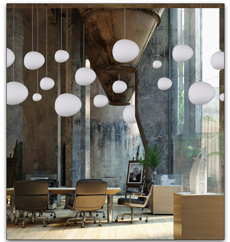 Modern Foscarini Gregg Pendant Lights Irregular Sphere-Shaped Frosted Lampshade