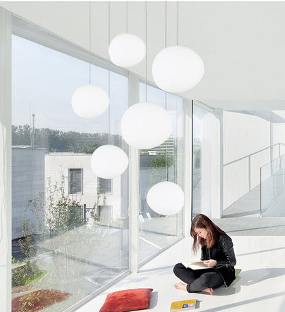 Modern Foscarini Gregg Pendant Lights Irregular Sphere-Shaped Frosted Lampshade
