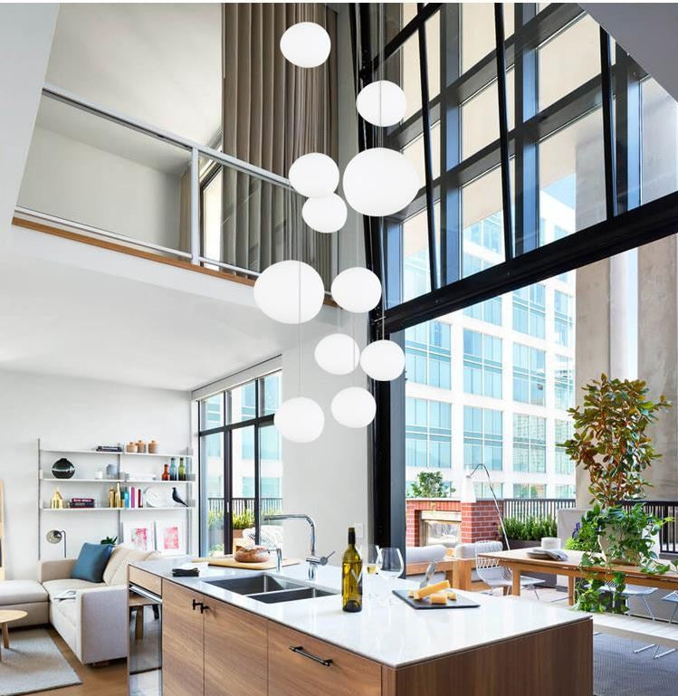 Modern Foscarini Gregg Pendant Lights Irregular Sphere-Shaped Frosted Lampshade