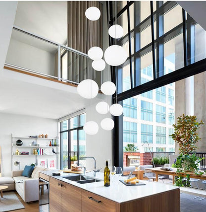 Modern Foscarini Gregg Pendant Lights Irregular Sphere-Shaped Frosted Lampshade