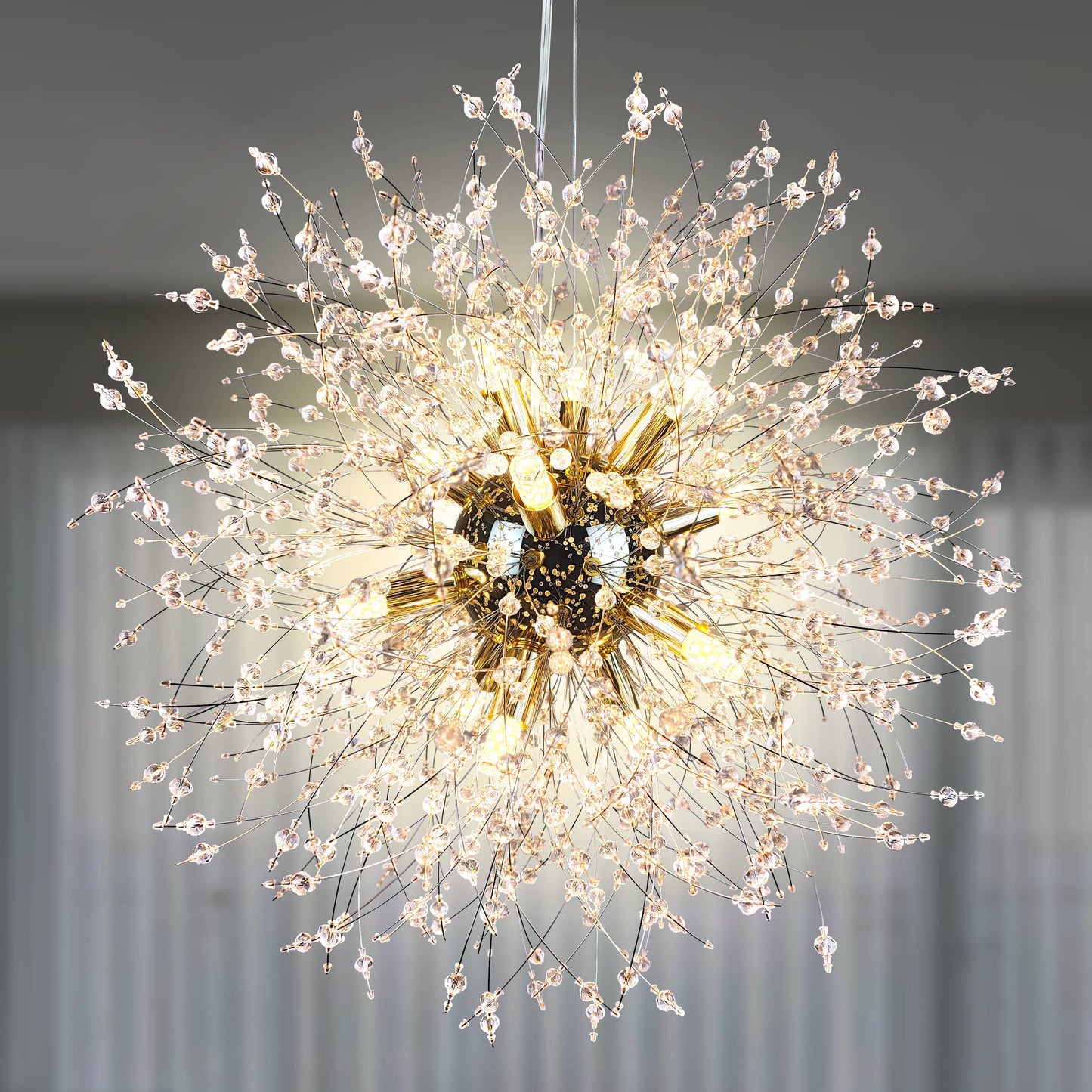 Starburst Chandelier Crystal Dandelion Shape 