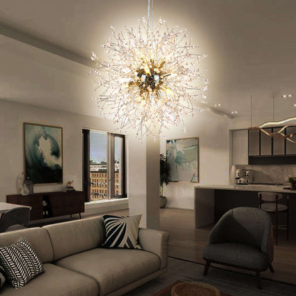 Starburst Chandelier Crystal Dandelion Shape 