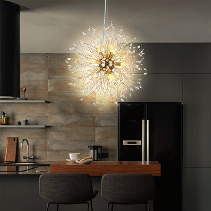 Starburst Chandelier Crystal Dandelion Shape 