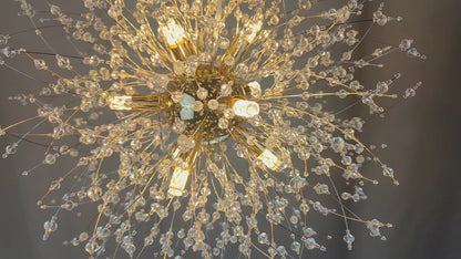 Starburst Chandelier Crystal Dandelion Shape D22"